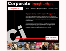 Tablet Screenshot of corporateimagination.com